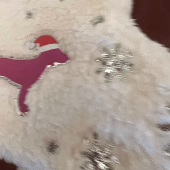 Vintage PINK  Faux Fur Christmas Stocking - Picture 11 of 11